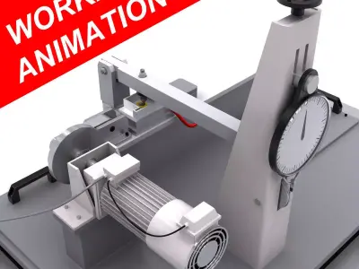 Tribometer table with machine 3D model