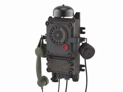 Siemens Mining Rotary Telephone 1940s 3D model