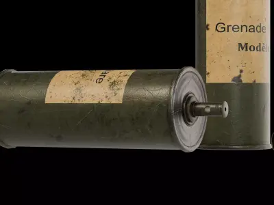 French Incendiary grenade m1916 Low-poly 3D model