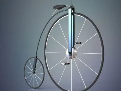 Penny farthing bicycle 3D model buy