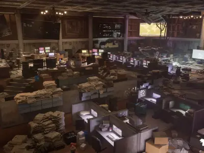 Command Center Environment Low-poly 3D model