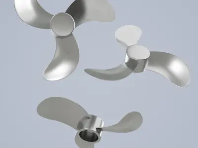 Propeller Collection three propellers 3D model