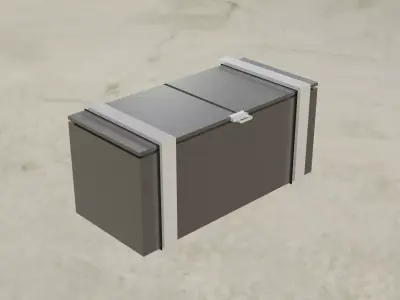 Steel Crate Free low-poly 3D model