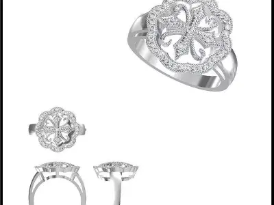 JCD Format Antique wedding rings jewelry design 3D print model