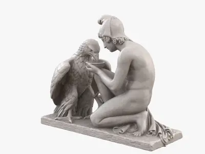 Ganymede with Eagle 3D model
