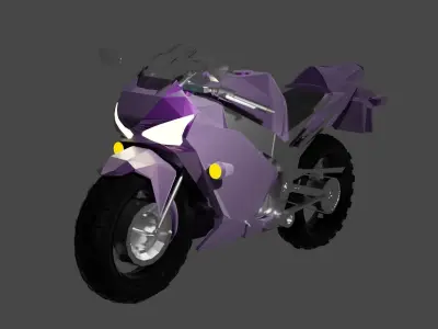 Kawasaki ZX-6R 2003-2004 Low-poly 3D model