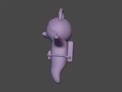 cute keychain Astronaut Dab Free 3D print model