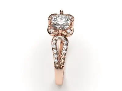 solitaire with ring sizes  8 part S48 3D print model