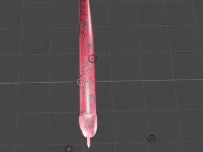 Textured And Modelled Snake 3D model