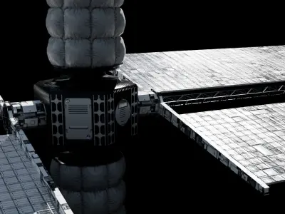 Space Station low poly Low-poly 3D model