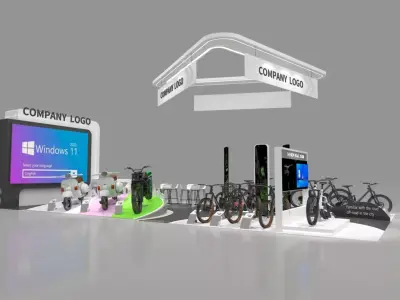 Electric bicycle exhibition 3D model