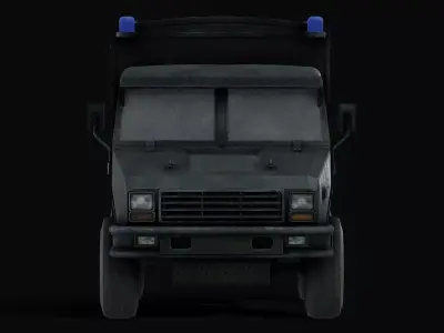 1970 Classic Rescue War Truck  Low-poly 3D model