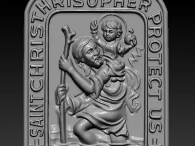Saint Christopher  Pendant 3D print model