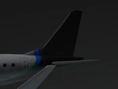 Regional Jet Aircraft Plane CRJ700 3D model