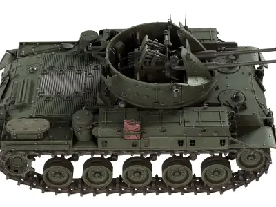 M42 Duster 40mm Anti Aircraft Tank Low-poly 3D model