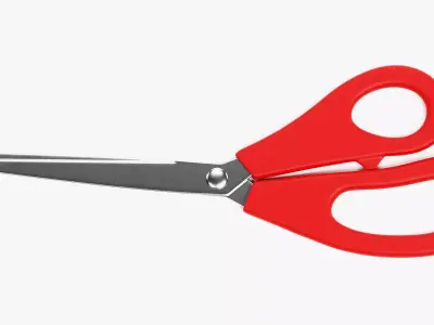 Office Scissors - Adjustable Stationery Cutting Tool Rigged 3D model