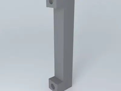 Isolator metal bracket with two holes 3D model