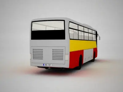 Bus City Low-poly 3D model