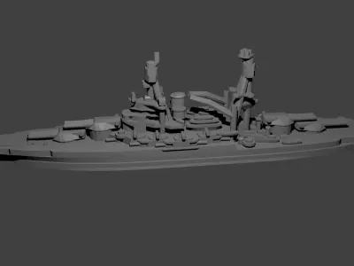 US Pennsylvania Class Battleship 3D print model