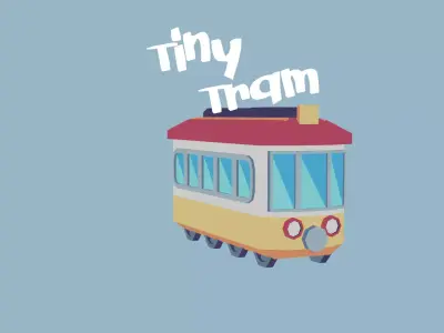 Toony Series - Tiny Tram Low-poly 3D model