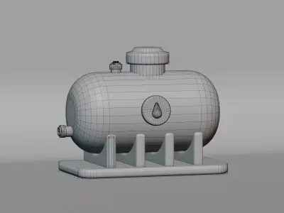 Cartoon Fuel Storage tank Low-poly 3D model