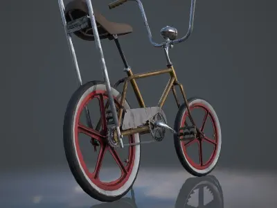 Old Banana Seat Bike - 4K PBR Game Ready Low-poly 3D model