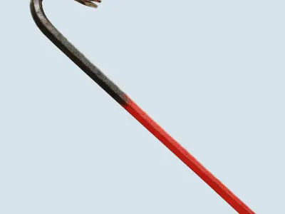 Crowbar Collection Low Poly Game Ready model cane Low-poly 3D model