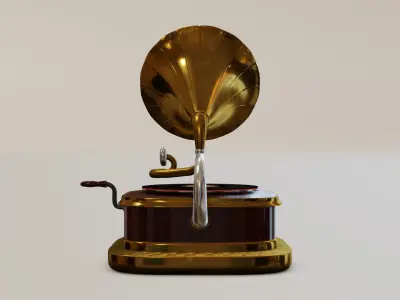 Gramophone Art Deco 3D model