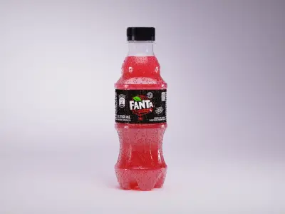 Fanta Mistery Bottle 3D Model 3D model