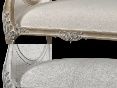 english bench 3D model