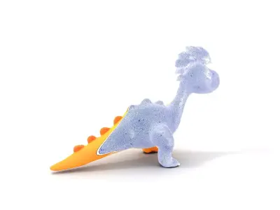 Cheerful Orange Dinosaur model pack Low-poly 3D model