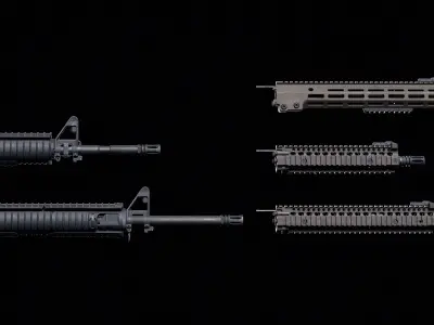M4 - Handguards Low-poly 3D model