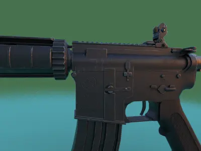 Colt M4 SOPMOD 1 Low-poly 3D model