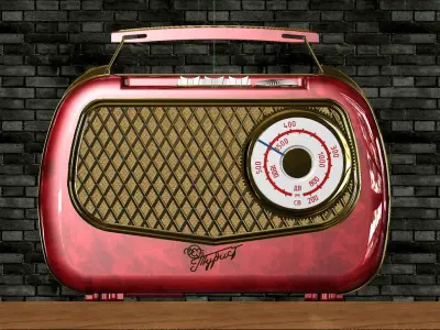 Classic radio 3D model 1 3D model