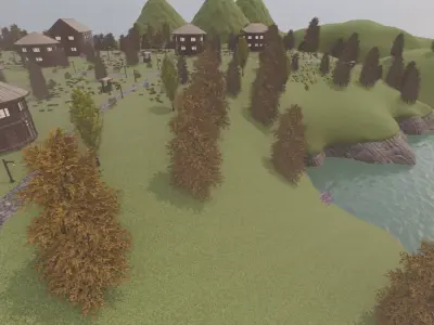 Tranquil Village Retreat 3D model