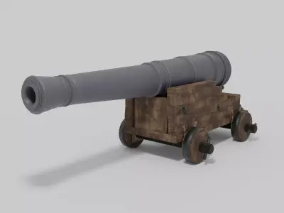 Cannon wooden 3D model buy
