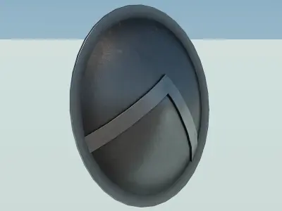 Spear And Shield Low-poly 3D model
