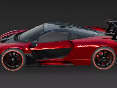 Realistic Electric Hypercar 3D Model 3D Model Low-poly 3D model