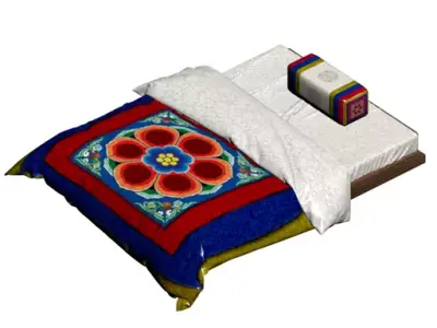 Korean Traditonal Bed 3D model