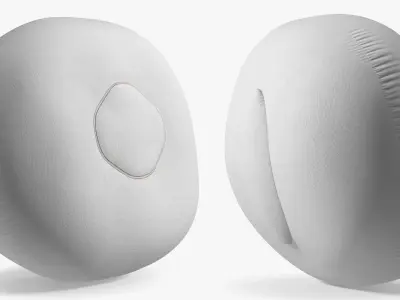 Deployed Steering Wheel Airbag Cushion 3D model