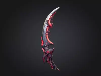 Abyssal Corrupted Dagger Low-poly 3D model