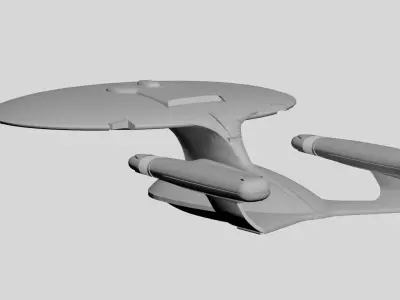 USS Enterprise Star Trek Low-poly 3D model