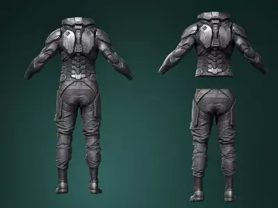 Sci-fi cloth Caleb 3D model