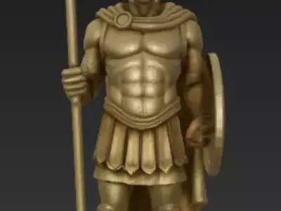 Ancient Greek Hoplite Warrior Stylized 3D Model Free 3D model