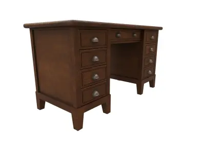 Vintage Desk Low-poly 3D model
