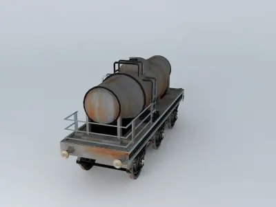 Eco Rail Track Tanker Dummy Old Steam Days Free 3D model