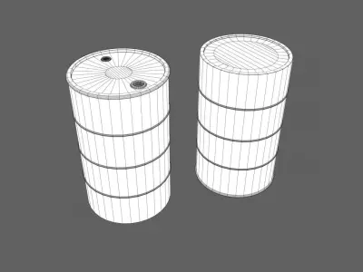 Mars Kitbash - Oil Container Low-poly 3D model