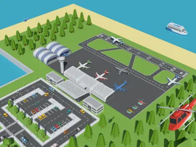 SimplePoly Urban - Low Poly Assets Low-poly 3D model
