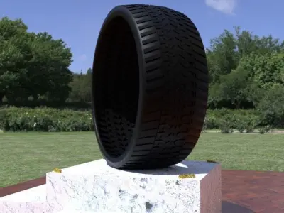 ORTAS TIRE NO 41 GAME READY Low-poly 3D model
