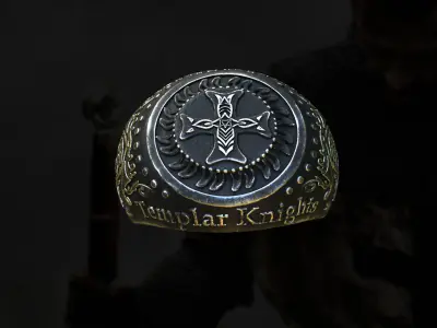 Templar Knights Ring 3D print model